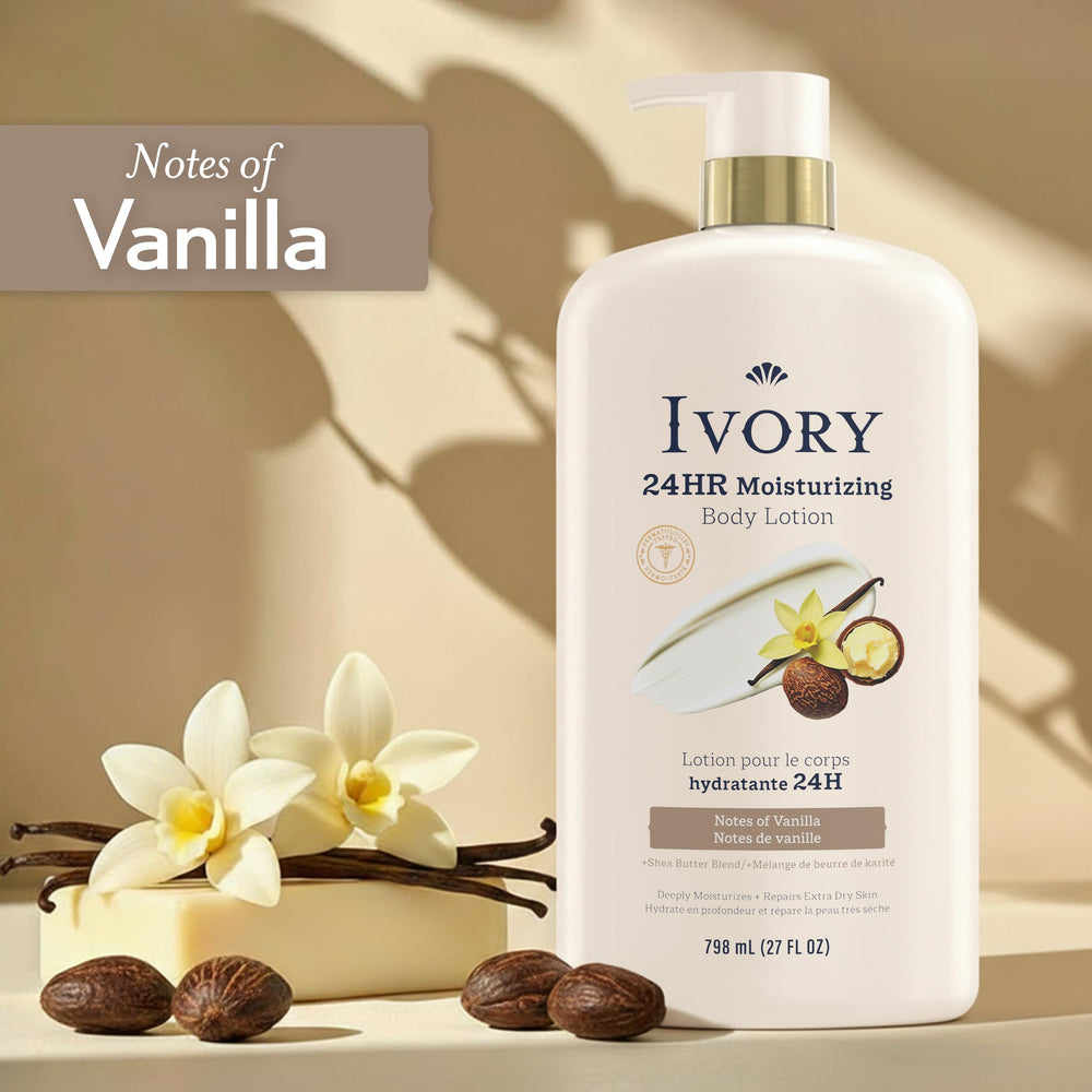 Ivory vanilla ingredient visual conveying a gentle comforting scent