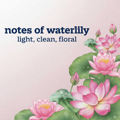 Ivory water lily scent visual suggesting fresh floral aroma without heavy perfumes