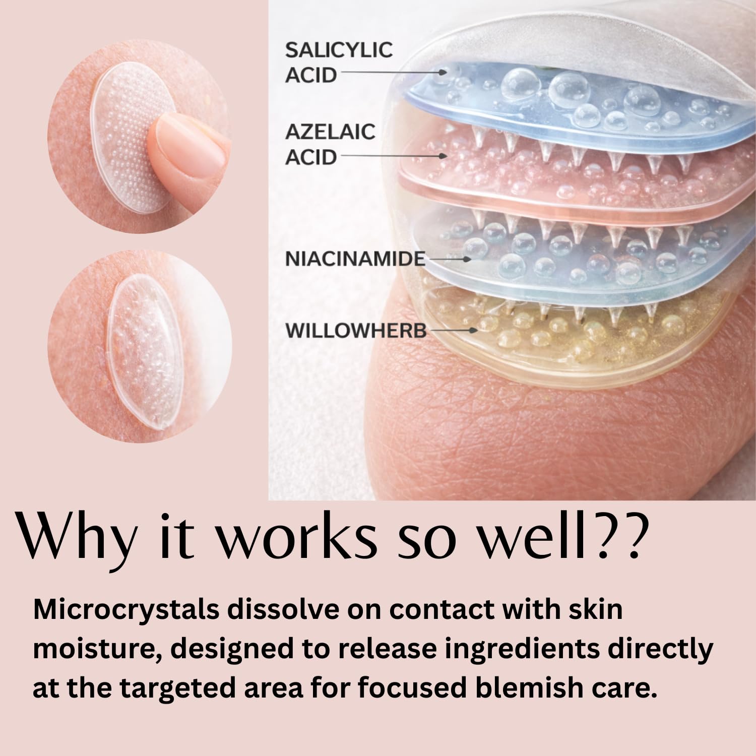 ivoryloom patch applied to blemish demonstrating discreet protection benefit