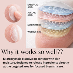 ivoryloom patch applied to blemish demonstrating discreet protection benefit