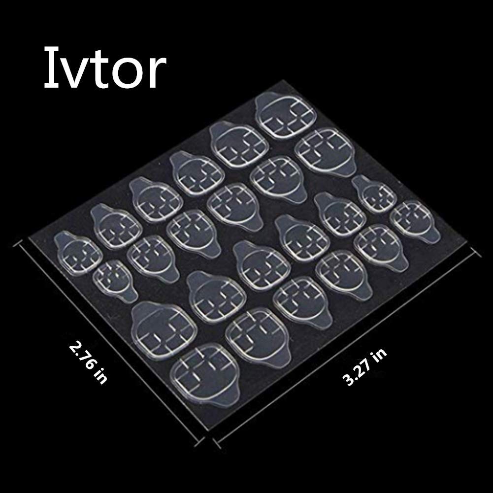 Ivtor hand applying tab with press-on nail for quick secure hold