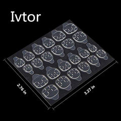 Ivtor hand applying tab with press-on nail for quick secure hold