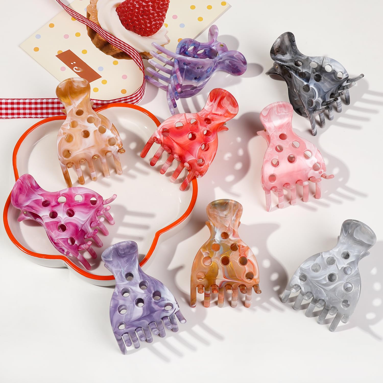 Ivyu clip holding hair during plopping to protect roots and enhance shape
