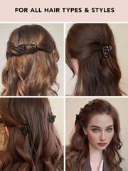 Ivyu clips securing medium hair in a half-up style for reliable everyday hold