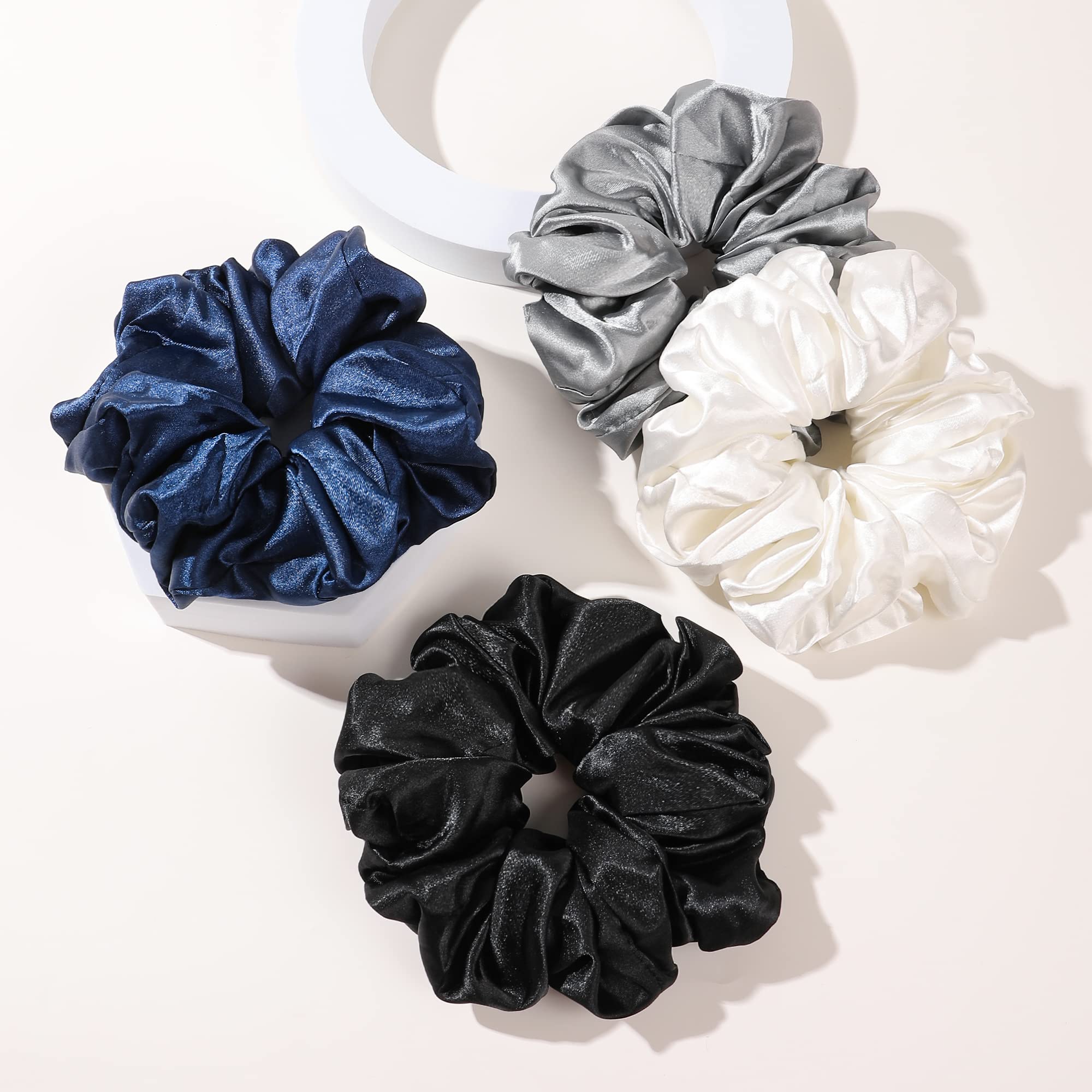 Ivyu assorted color scrunchies flatlay offering outfit-matching options