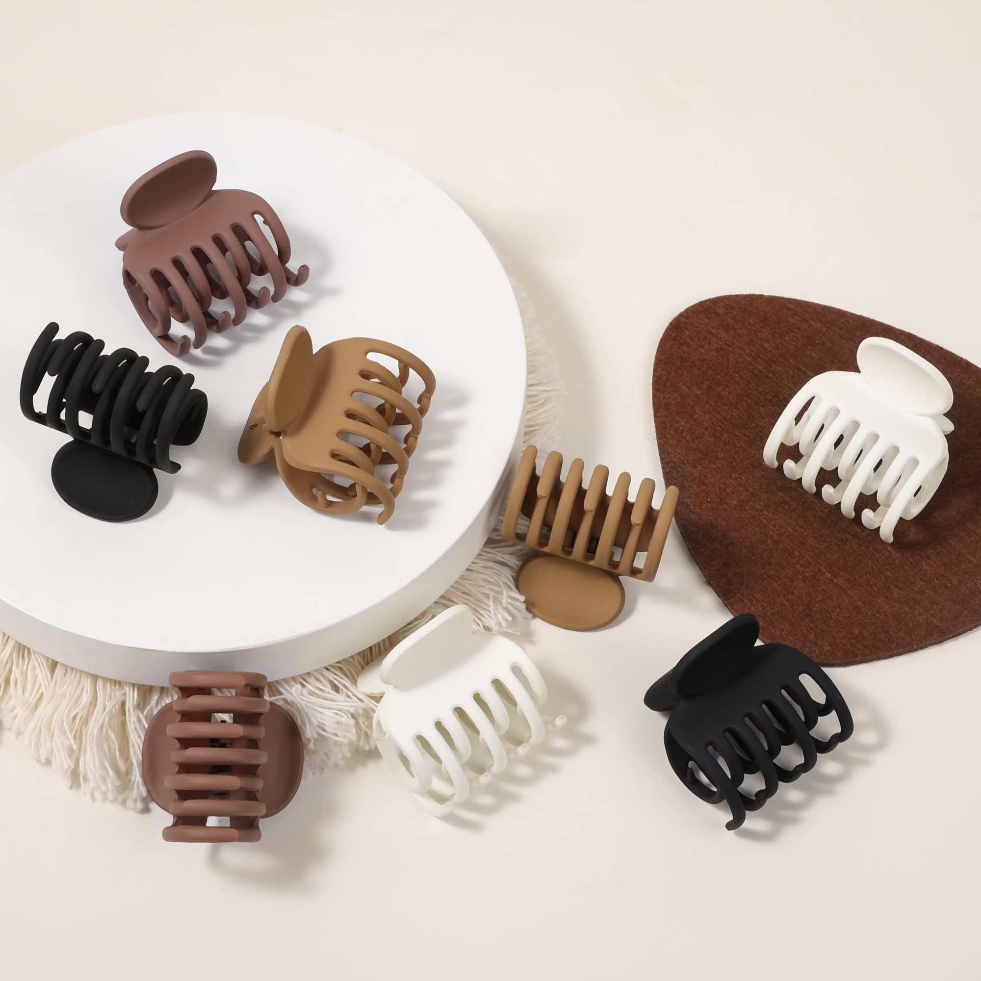 Ivyu four color variations laid flat, neutral tones match many outfits
