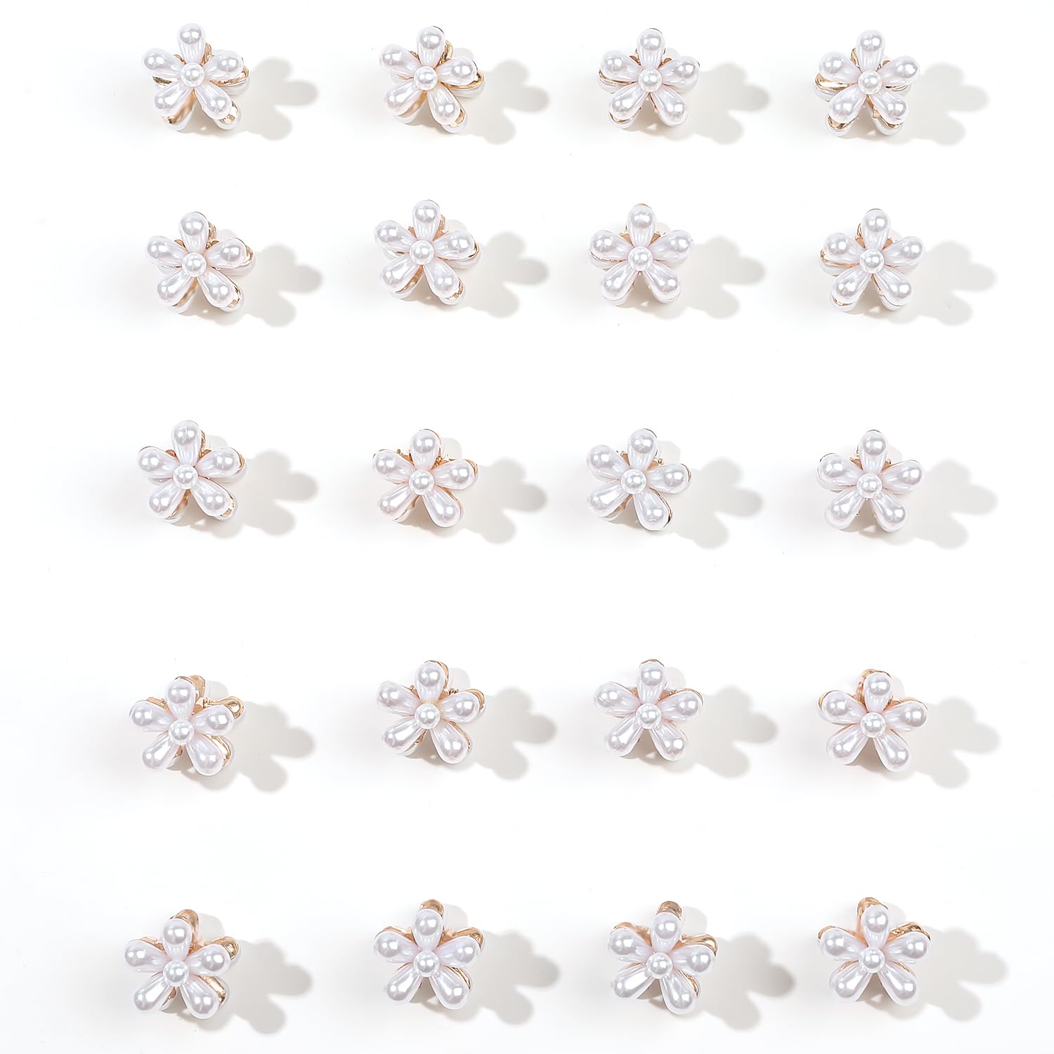 Ivyu front packaging showing 20 mini pearl flower clips and value set benefit