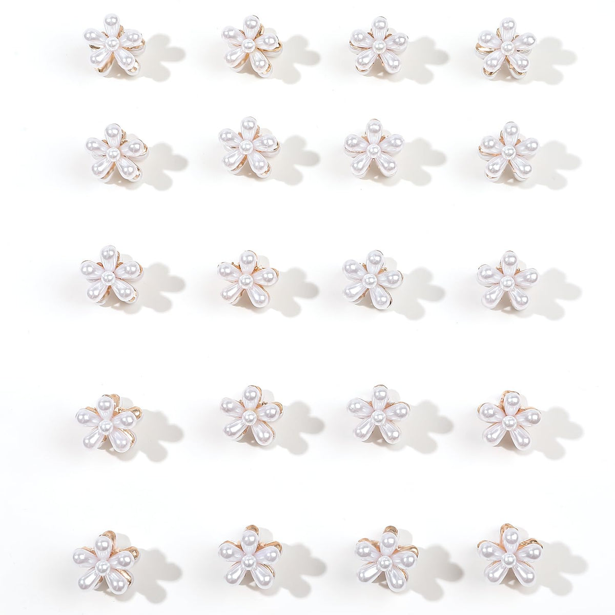 Ivyu front packaging showing 20 mini pearl flower clips and value set benefit