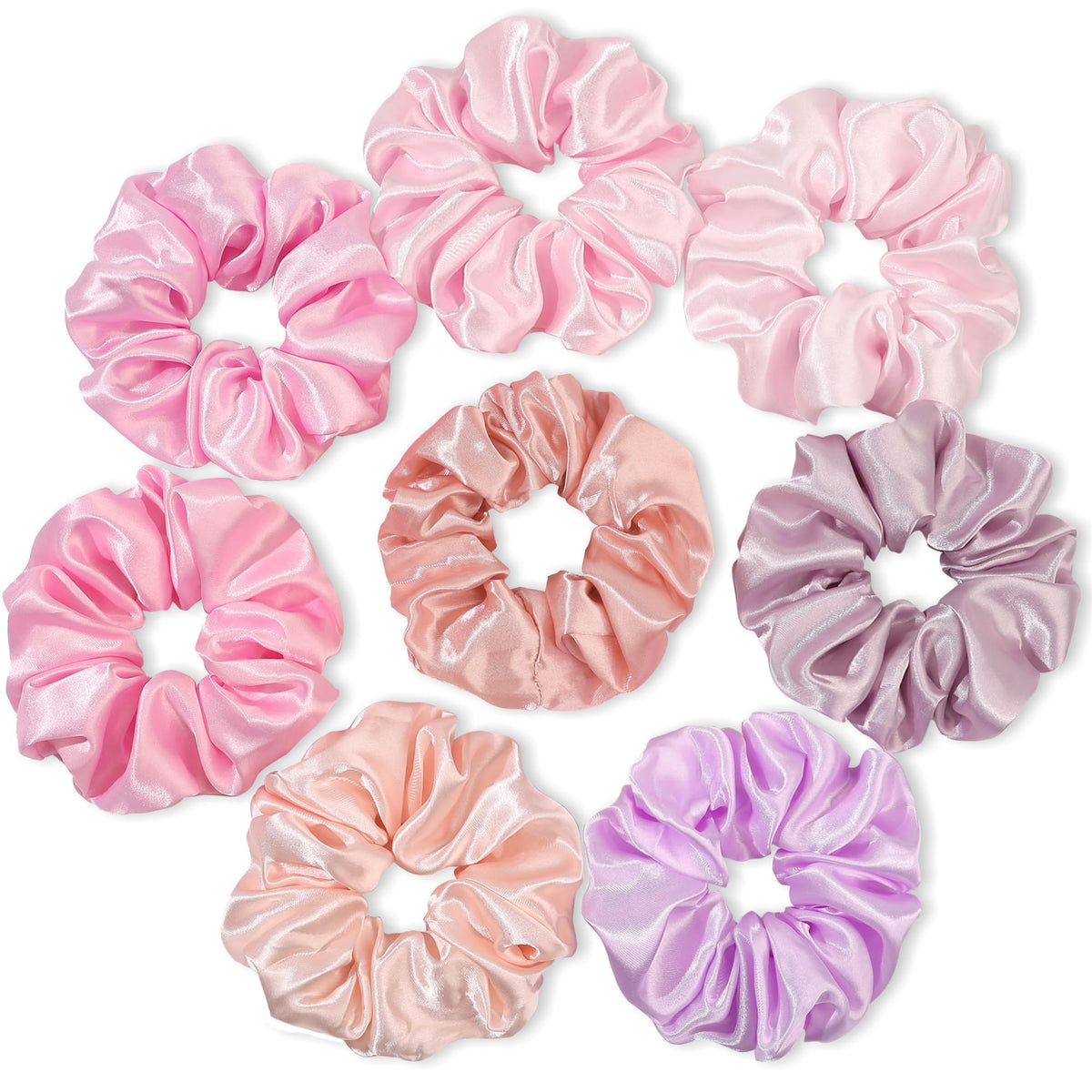 Ivyu front packaging showing satin scrunchie set and colors, attractive presentation benefit