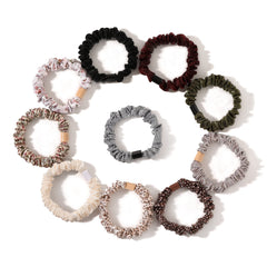 Ivyu front packaging displaying satin mini scrunchies and color variety for gifting