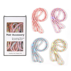 Ivyu front packaging showing four braided hair ties and product benefits