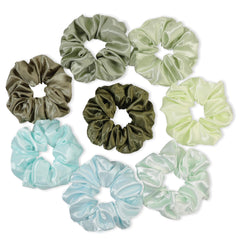 Ivyu front packaging showing four green scrunchies and neat presentation for gifting