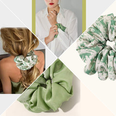 Ivyu scrunchie scale comparison with hand displays large size and coverage