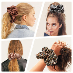Ivyu scrunchie creating a half-up style on fine hair for added volume