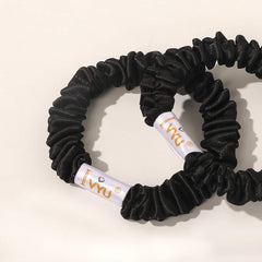 Ivyu in-use ponytail on thick hair showing hold and benefit: secure all-day wear