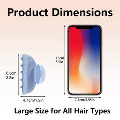 Ivyu clip securing half-up hairstyle demonstrating secure hold
