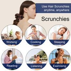 Ivyu scrunchie used in a bedroom hairstyle scene adding shine and polished look