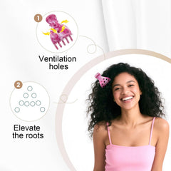 Lifestyle scene of morning routine with Ivyu clips delivering effortless volume