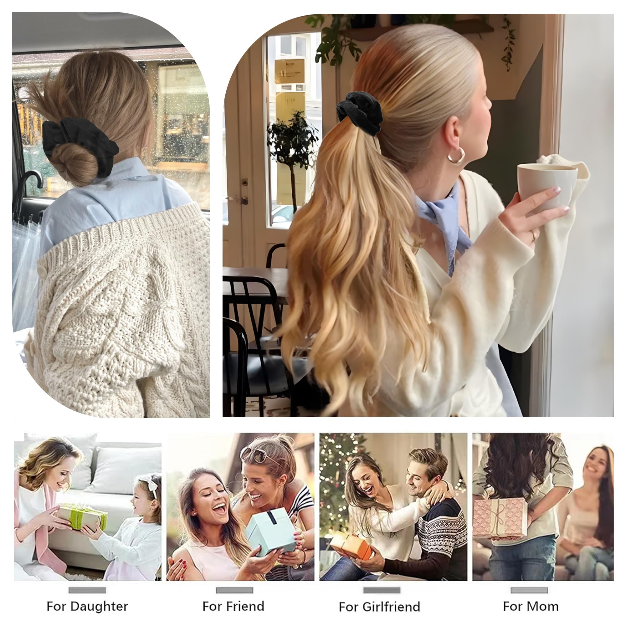 Ivyu scrunchie in a bag-free lifestyle scene shows hands-free convenience