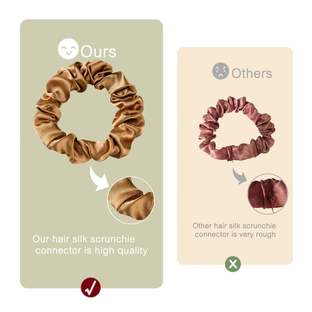 Ivyu mini scrunchie beside coin showing size and portability benefit