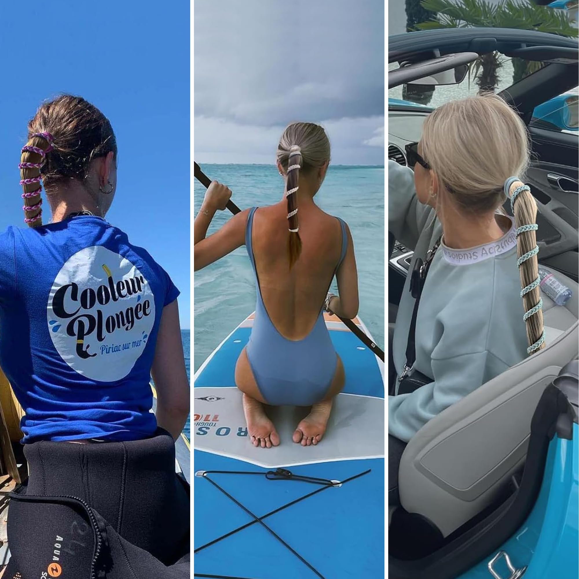 Ivyu used by runner outdoors keeping hair controlled while moving