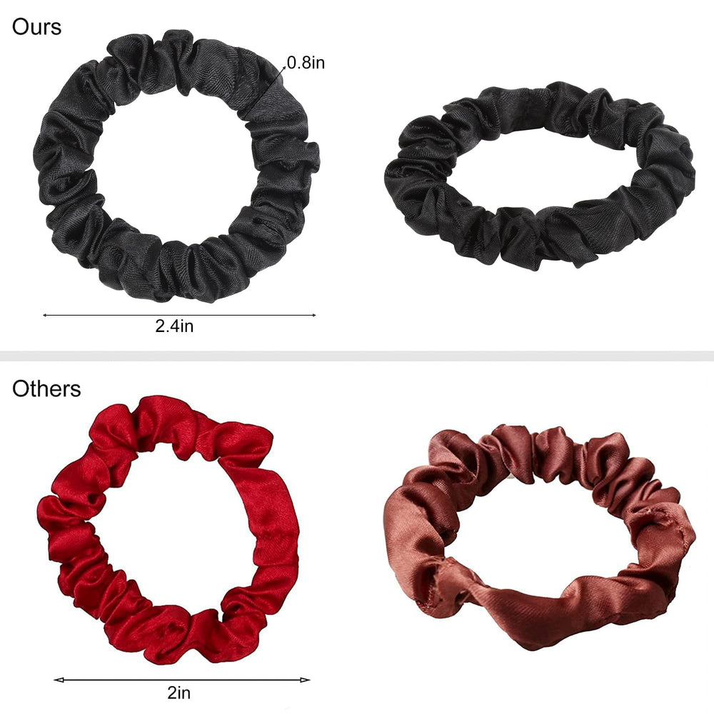 Ivyu scrunchie holding a ponytail, showing secure no-crease hold