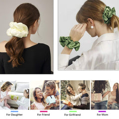 Ivyu scrunchie label and stitching detail showing quality construction and durability