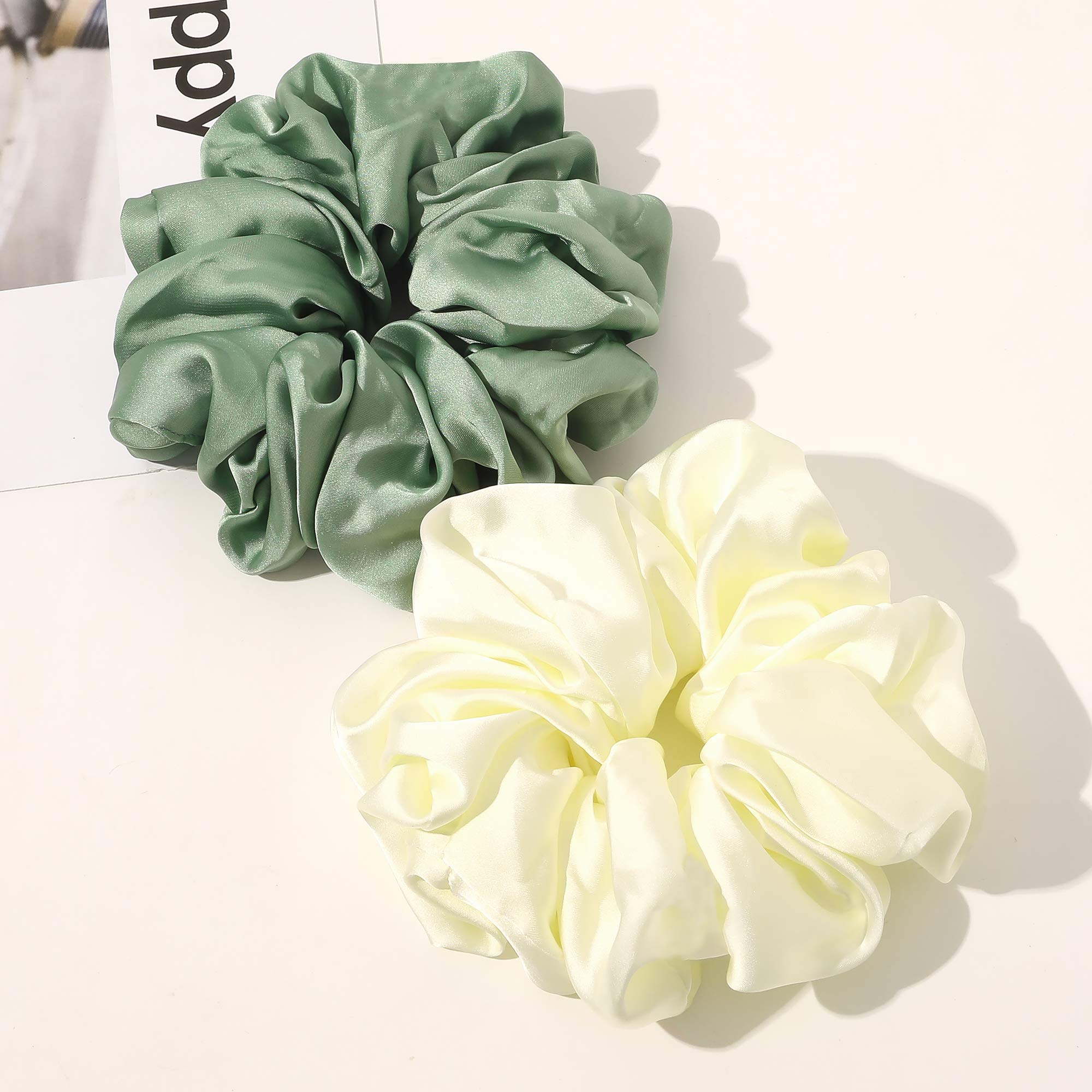 Ivyu scrunchie on curly hair side profile illustrates gentle hold without creases