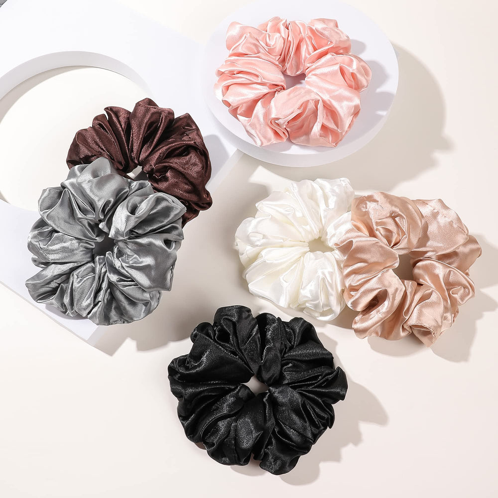 Ivyu scrunchie holding thick ponytail demonstrating reliable hold for voluminous hair