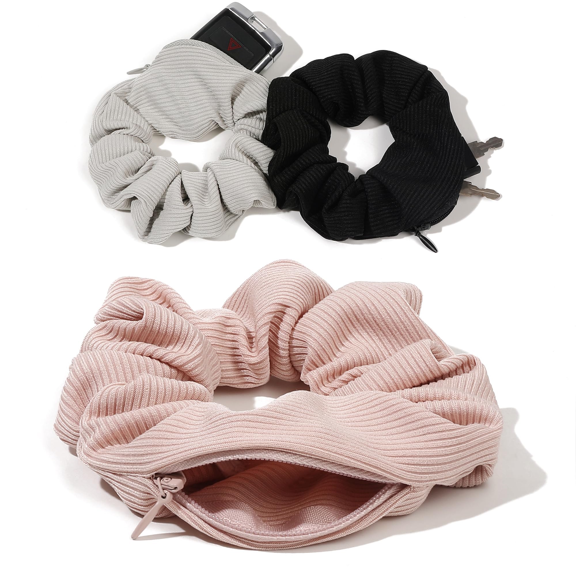 Ivyu scrunchie worn on wrist for compact carrying benefit