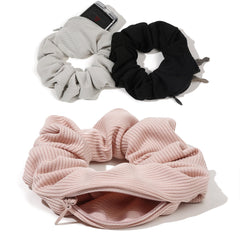 Ivyu scrunchie worn on wrist for compact carrying benefit