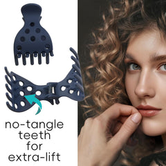 Ivyu side profile of wide jaw providing secure, gentle hold