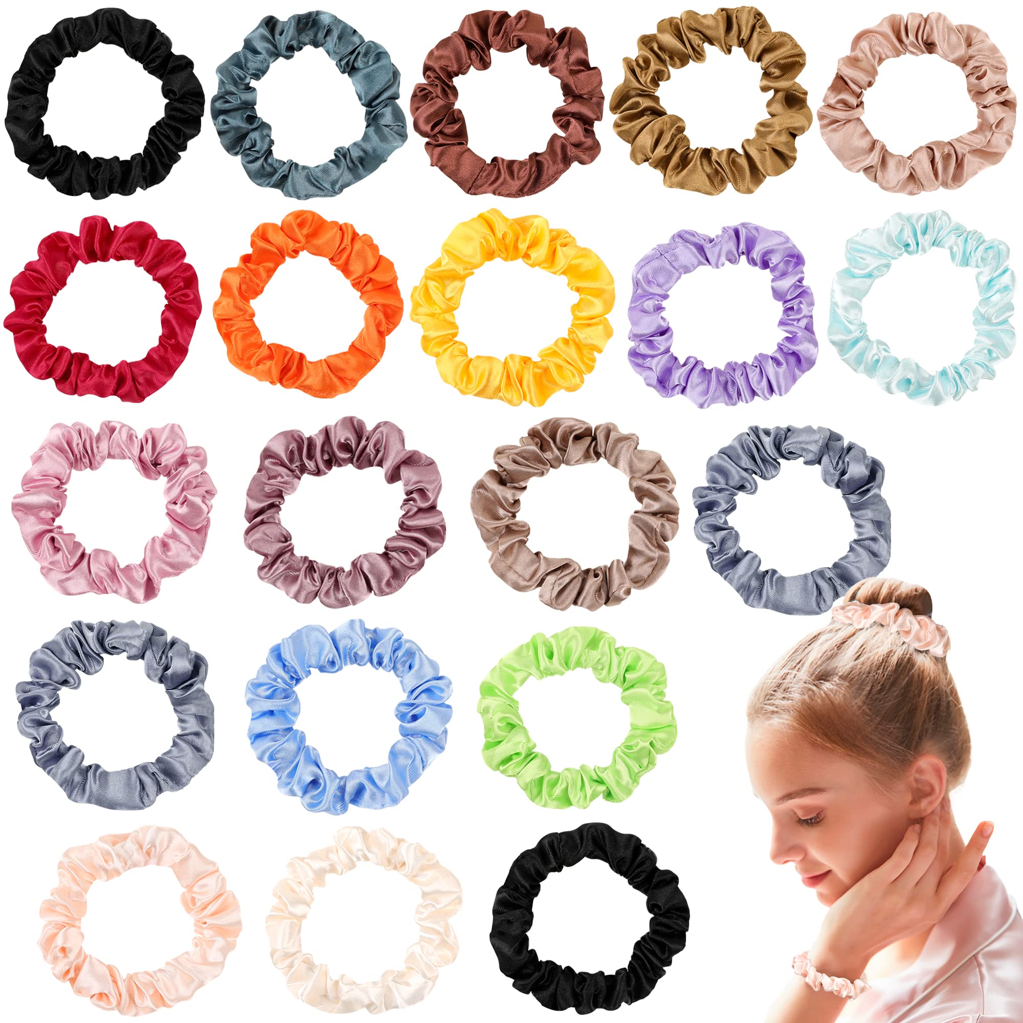 Ivyu scrunchie size comparison on fingers showing compact, low-bulk profile
