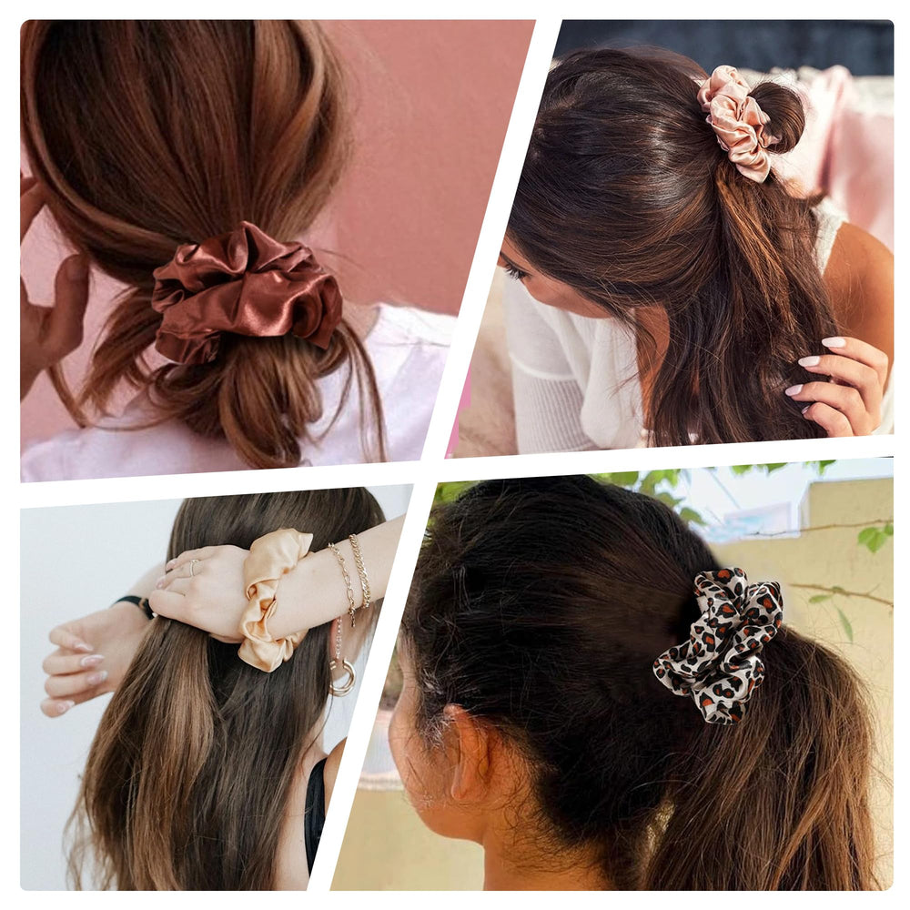 Ivyu scrunchie in hand for size comparison showing generous diameter for thick hair