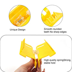 Ivyu clip next to hand for scale demonstrating compact size and travel convenience