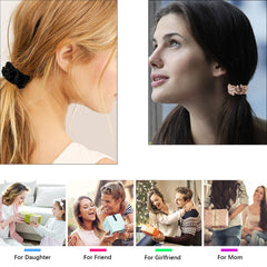 Ivyu mini scrunchie beside a coin showing compact size and travel friendliness