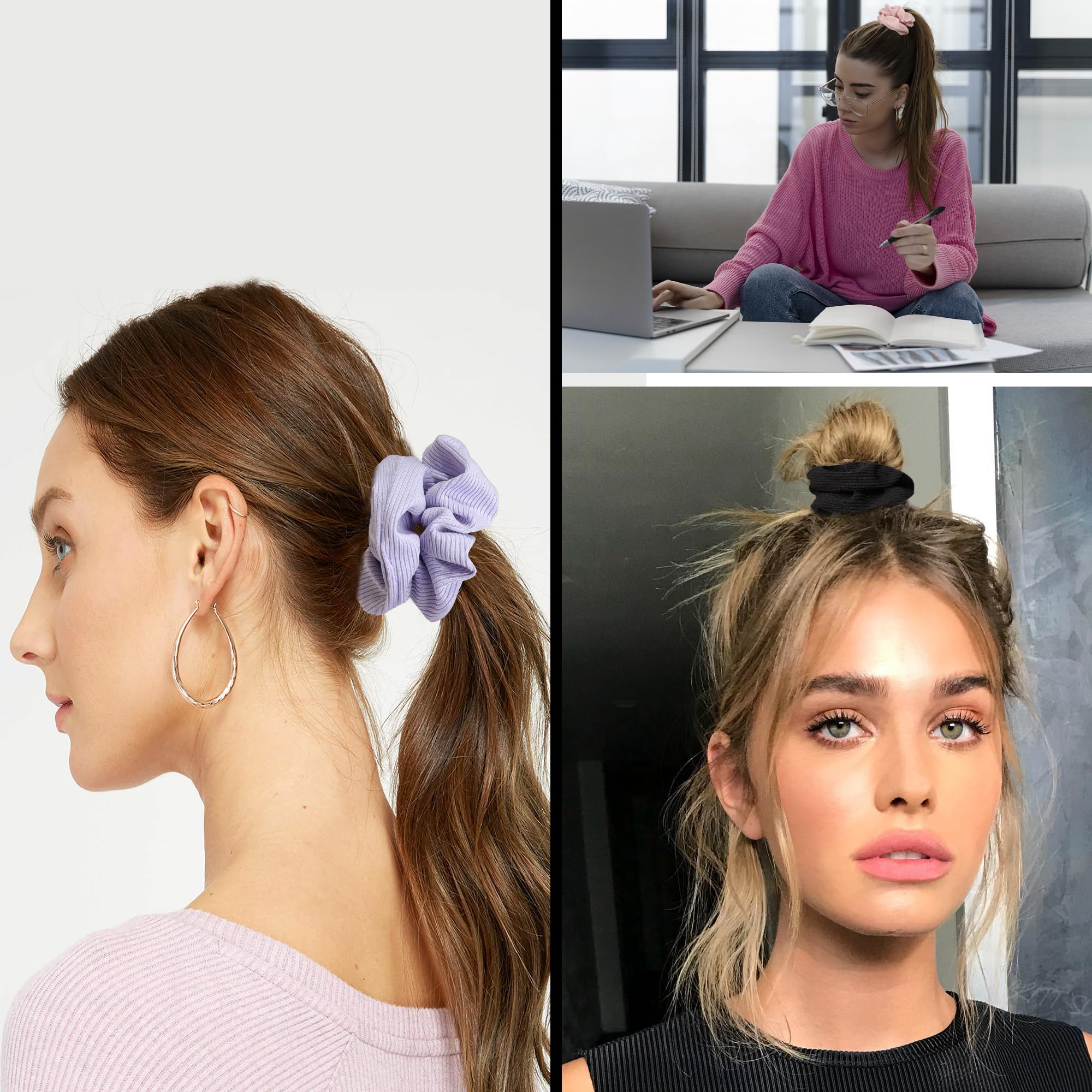 Ivyu scrunchie beside a coin to display real size and scale