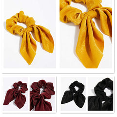 Ivyu scrunchie beside a ruler for accurate size and scale reference