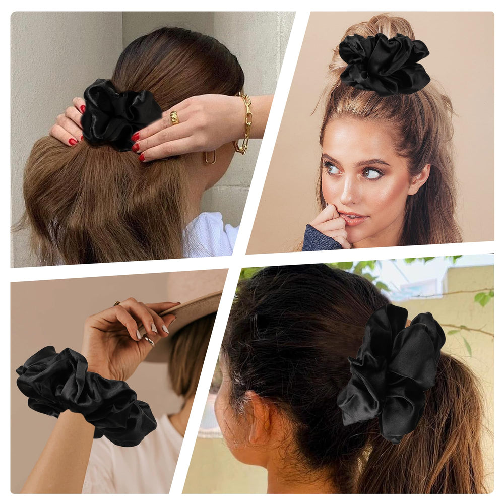 Ivyu scrunchie held in hand for scale showing extra-large size and comfortable grip