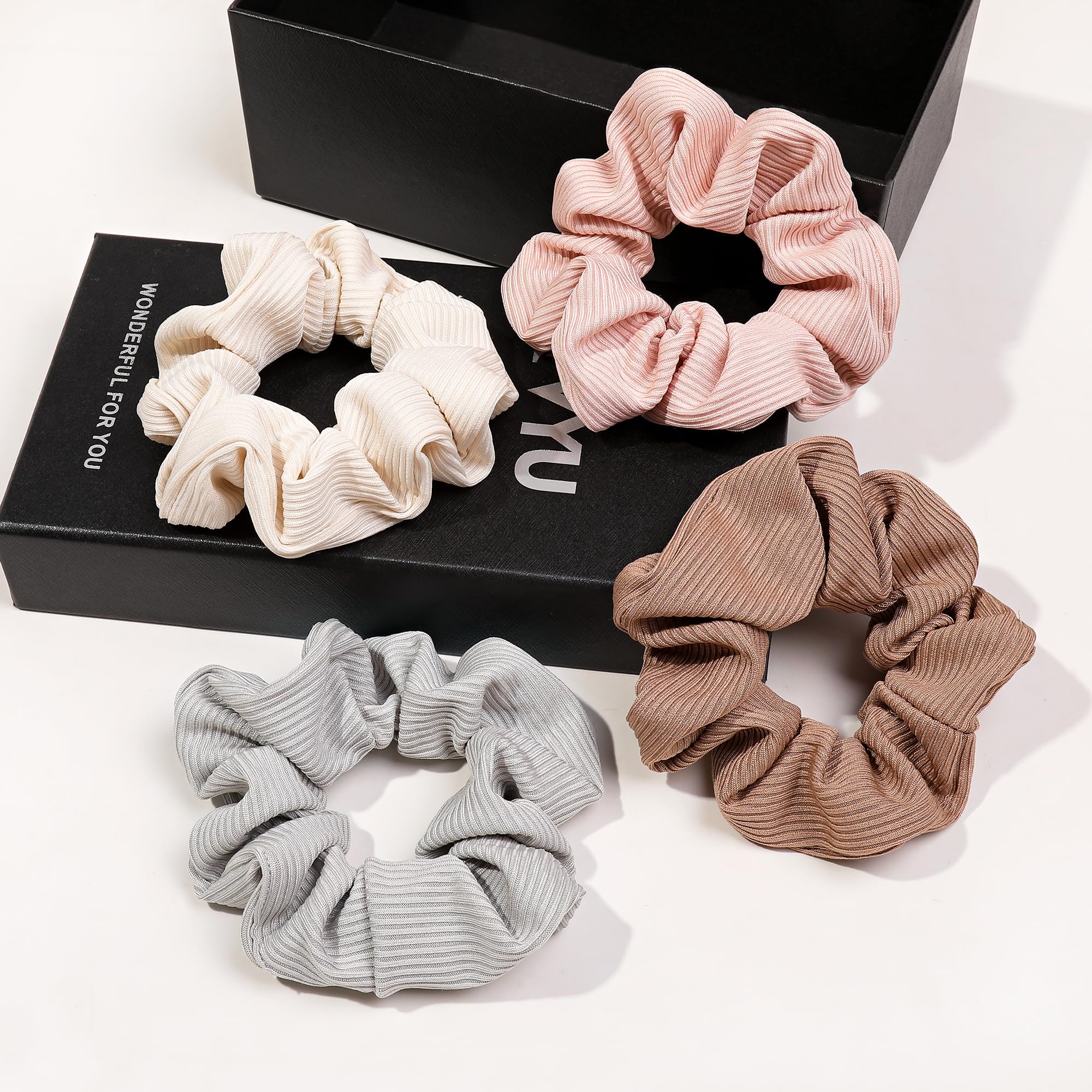 Ivyu scrunchie styled in a ponytail to show practical use