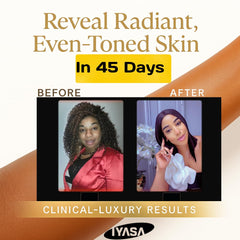 IYASA palm application with scrub on hand demonstrating smooth, non-abrasive glide