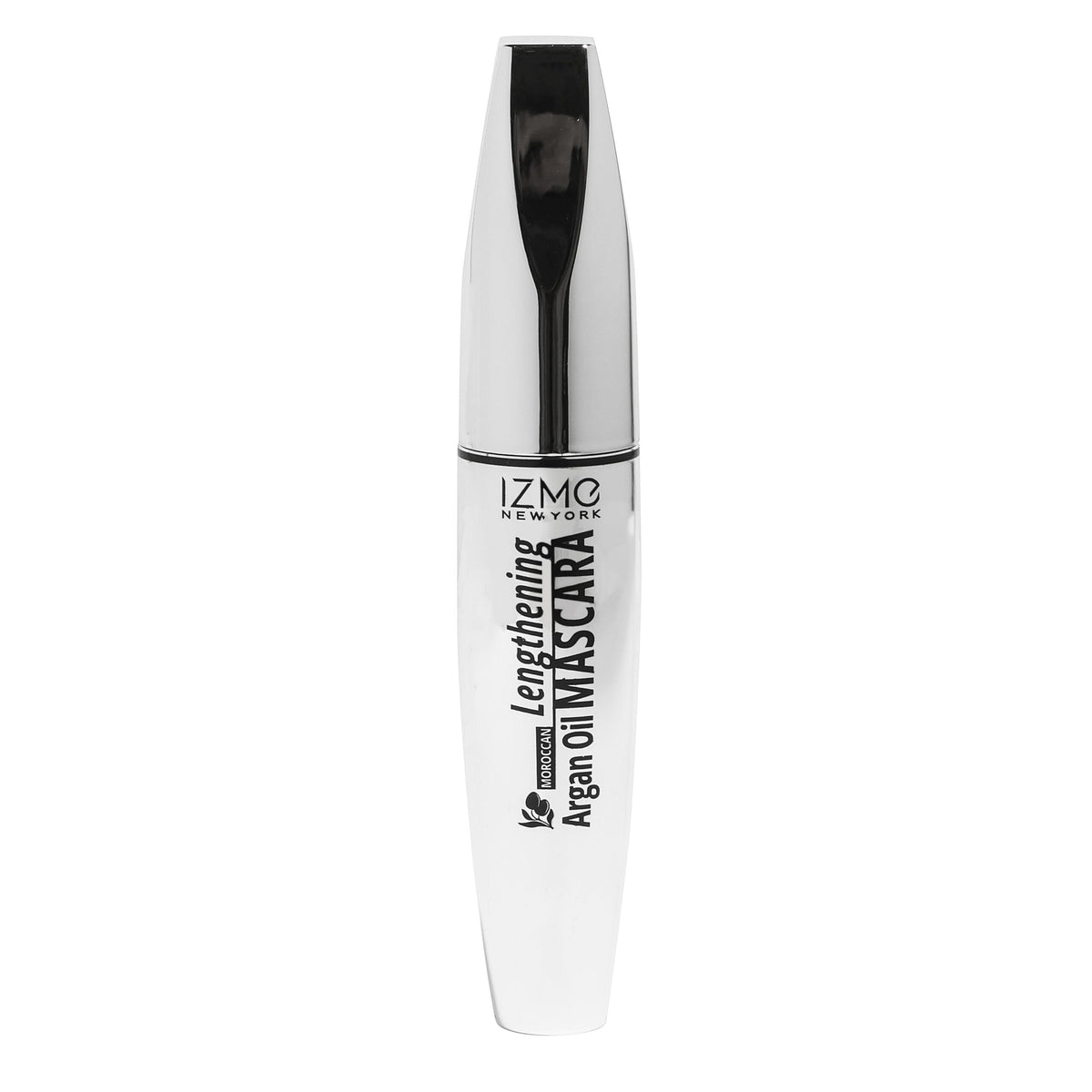 IZME New York mascara front packaging showing black tube and product volume, sleek benefit