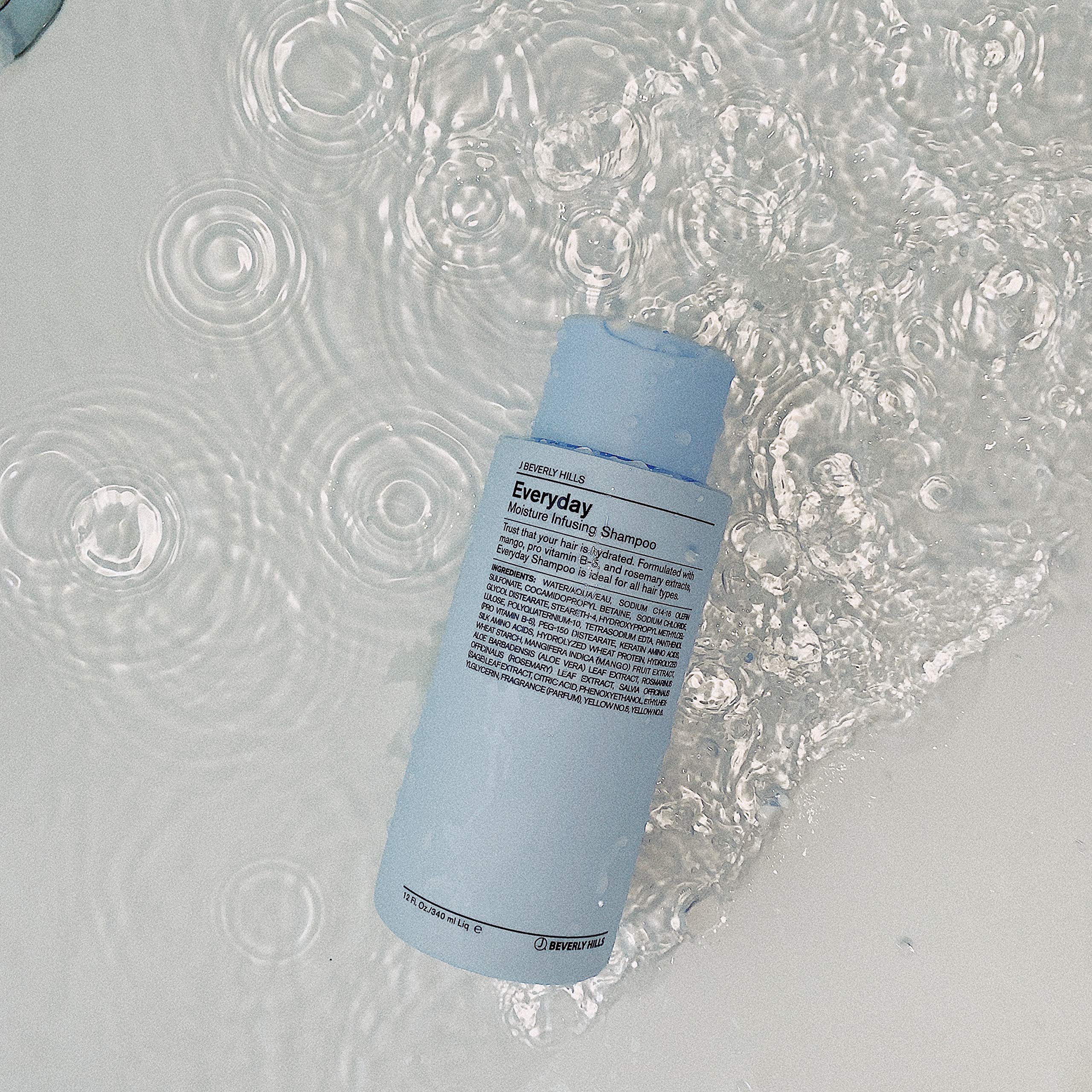 J Beverly Hills close-up of shampoo lather texture demonstrating rich foam and gentle cleansing