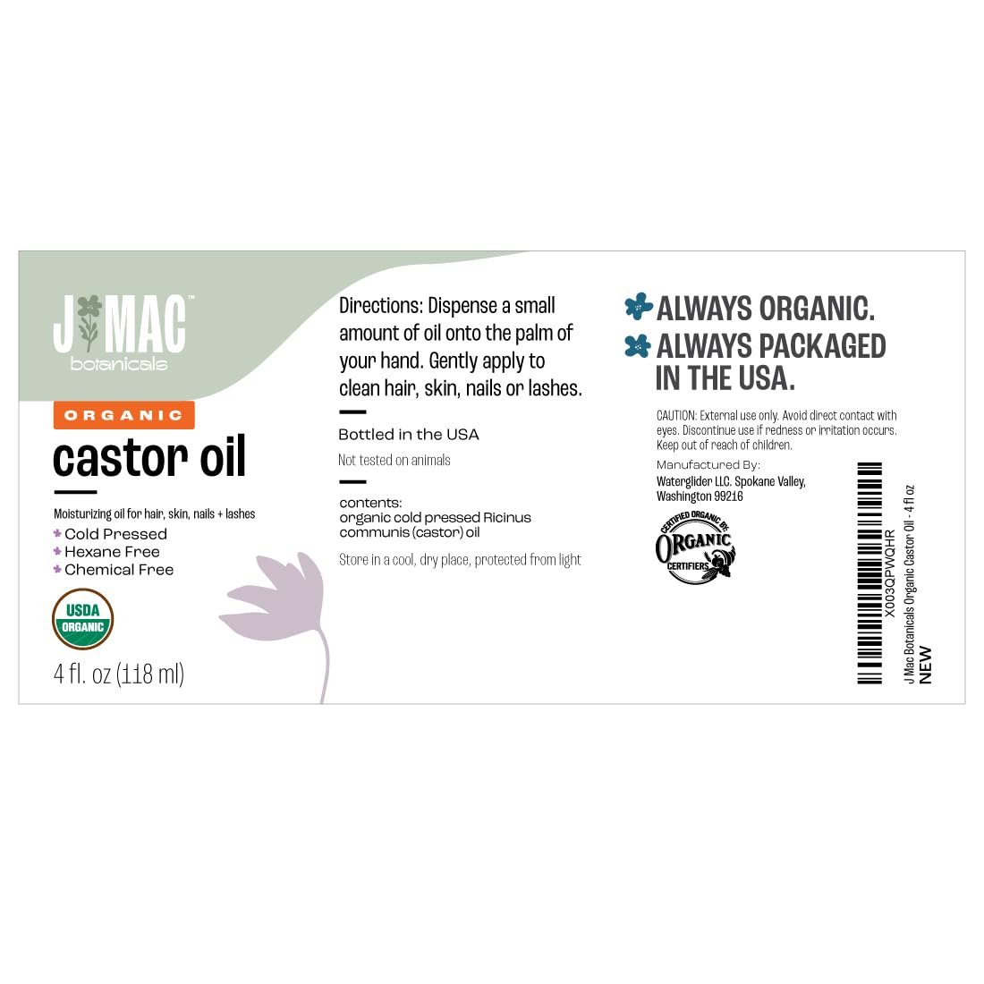 j mac botanicals protected packing with wrapped bottle showing safe delivery and freshness benefit
