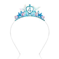 Jaciya front view headband showcasing mermaid tail and sparkle for party-ready looks