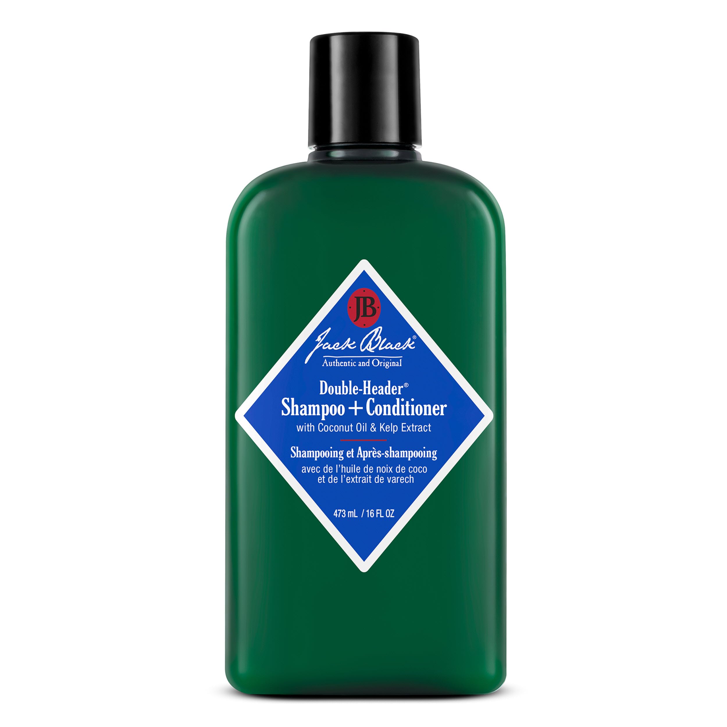 Jack Black front bottle shot showing label and 16 oz size benefit