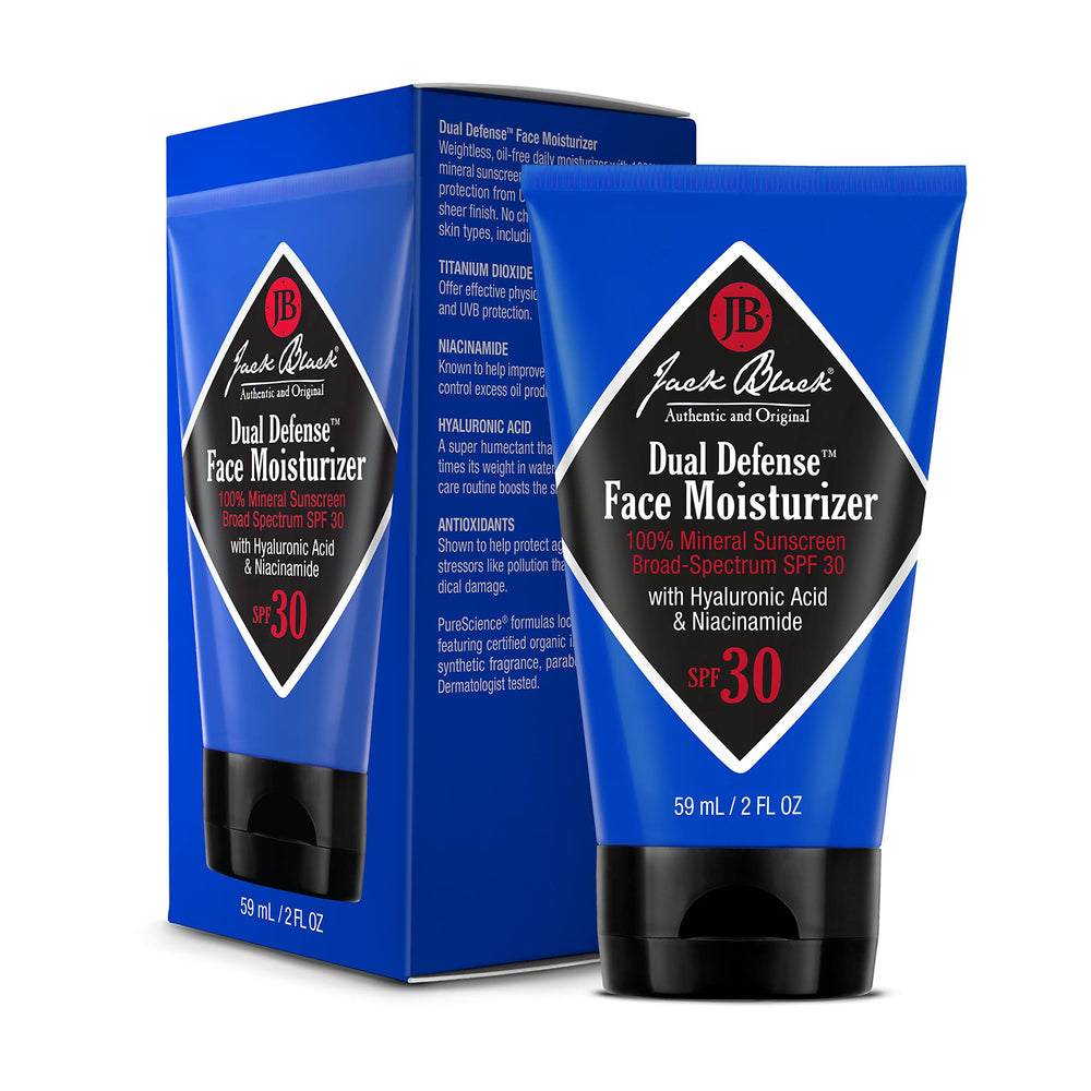 Jack Black close-up texture showing lightweight, non-greasy moisturizer benefit