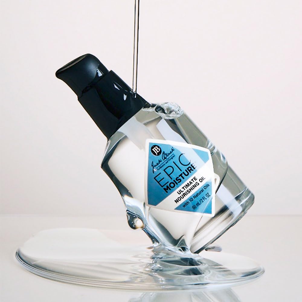 Jack Black oil texture glistening on skin highlighting quick absorption and smoothness