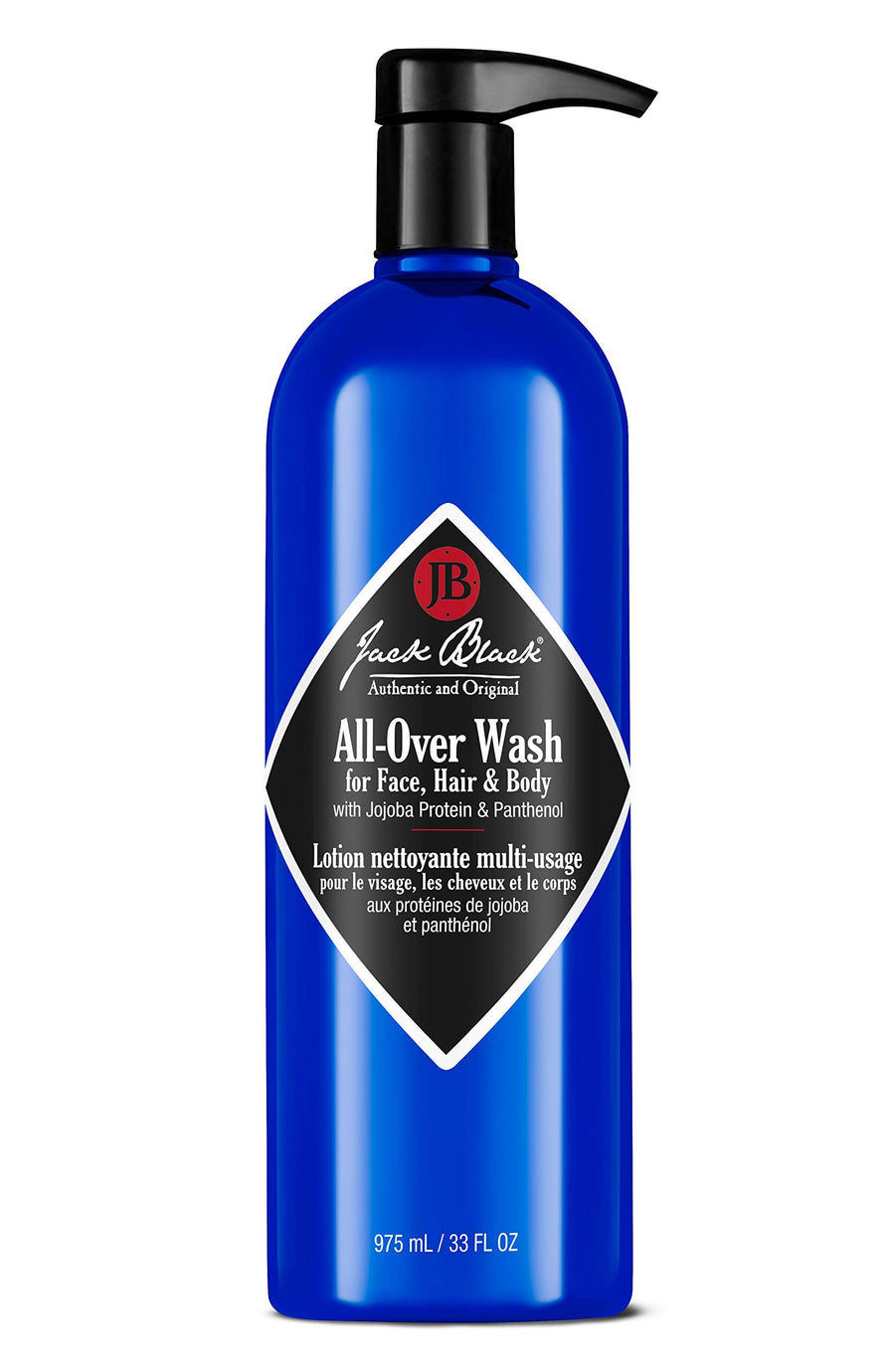 jack black front bottle 33oz showing clean packaging and easy grip benefit