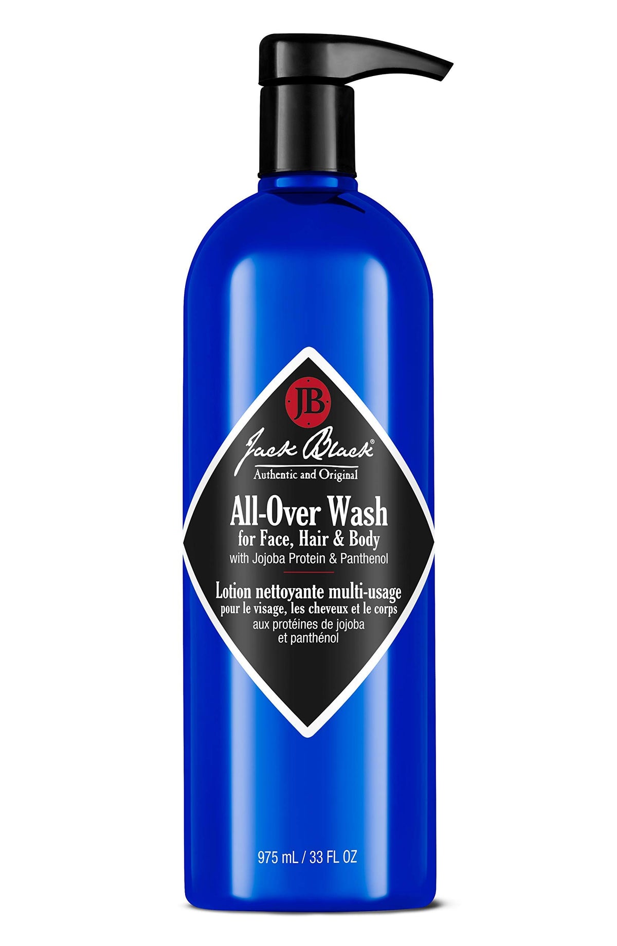 jack black front bottle 33oz showing clean packaging and easy grip benefit